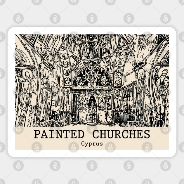 Painted Churches - Cyprus Magnet by Lakeric